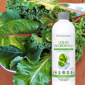Eniva Liquid Chlorophyll Super Greens - Vegan Mint Flavor