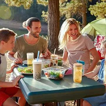 Stylish 24oz Glass Cup Set with Lids and Straws