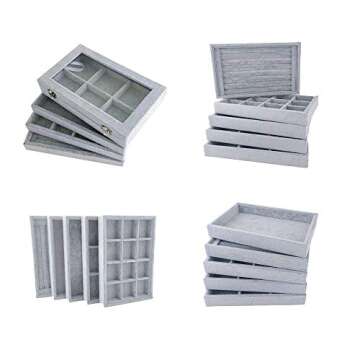 Premium Soft Velvet Stackable Jewelry Display Tray