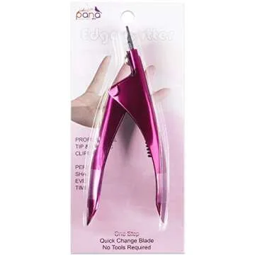 PANA USA Professional Stainless Steel Acrylic Nail Tips Clipper Cutter - False Nails/Fake Nails/Artificial Nails Trimmers for Nail Manicure Pedicure, Clip Tool for Home Nail Art DIY (Rose Red)