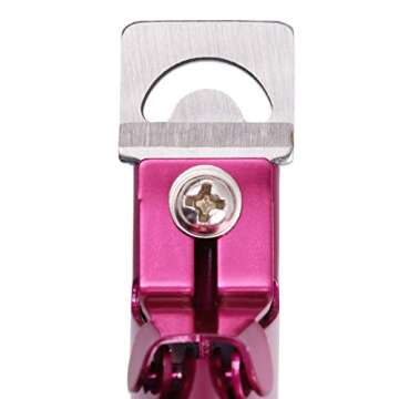 PANA USA Professional Stainless Steel Acrylic Nail Tips Clipper Cutter - False Nails/Fake Nails/Artificial Nails Trimmers for Nail Manicure Pedicure, Clip Tool for Home Nail Art DIY (Rose Red)