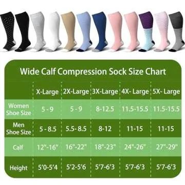 LEVSOX Compression Socks for Wide Calf Support