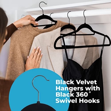 Buy Fontaines Luxury Velvet Non Slip Clothes Hangers 50 Pack