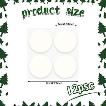 Geyee 12 Pcs Candle Grips for Taper Candles Christmas Adhesive Holder Taper Candle Inserts Small Accessories Christmas Party Supplies