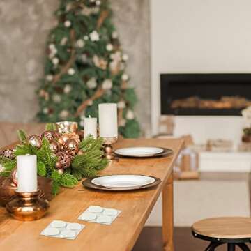 Geyee 12 Pcs Candle Grips for Taper Candles Christmas Adhesive Holder Taper Candle Inserts Small Accessories Christmas Party Supplies