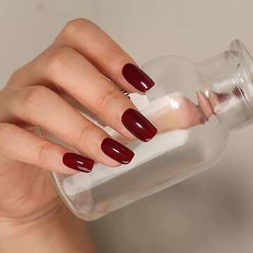 MAYCHAO 15ML Burgundy Red Gel Nail Polish 1Pc Wine Red Gel Polish Soak Off UV LED Nail Polish Nail Art Starter Manicure Salon DIY at Home, 0.5 OZ