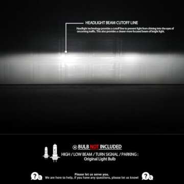 AUTOZENSATION Compatible with 1991-1996 Chevy Caprice 1994-1996 Chevy Impala Smoke Lens Headlights +...