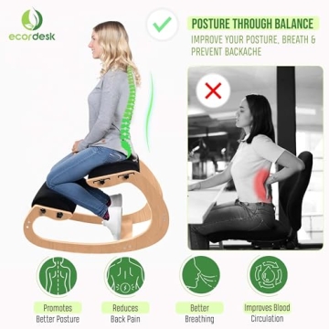 Ecordesk Ergonomic Kneeling Chair with Adjustable Seat for All