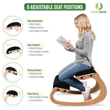 Ecordesk Ergonomic Kneeling Chair with Adjustable Seat for All