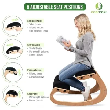 Ecordesk Ergonomic Kneeling Chair with Adjustable Seat for All