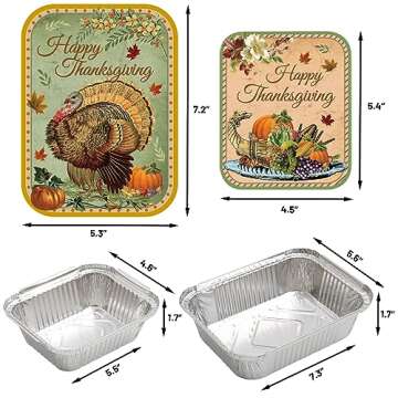 Thanksgiving Food Storage Containers 24PC Set Perfect for Parties