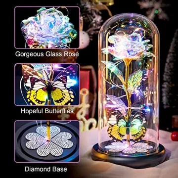 Light Up Glass Rose Gifts for Women – Perfect for Christmas