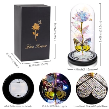 Light Up Glass Rose Gifts for Women – Perfect for Christmas