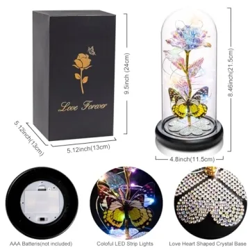 Light Up Glass Rose Gifts for Women – Perfect for Christmas