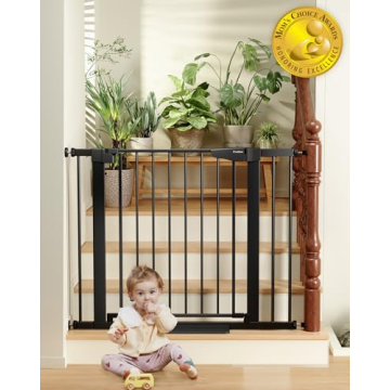 Cumbor 29.7-40.6" Baby Gate for Stairs, Mom's Choice Awards Winner-Dog Gate for Doorways, Pressure M...
