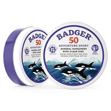 Badger SPF 50 Reef Safe Sunscreen - Organic & Eco-Friendly