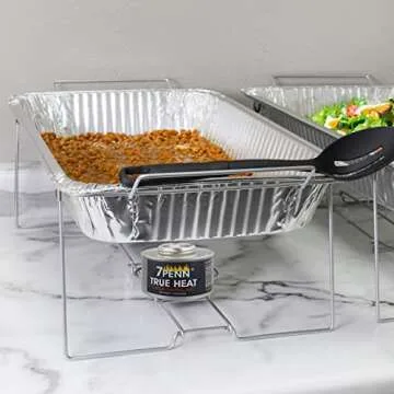 7Penn Buffet Food Warmers for Parties, 72 Pack - 6 Hour Chafing Dish Fuel Cans Catering Food Warmers Buffet Heating Food Warmer Party Canned Heat Burner with Bonus Lid Openers