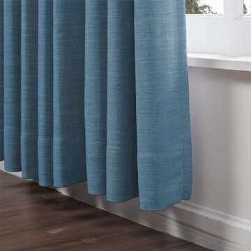 ChadMade Polyester Linen Drapes with Blackout Lining Pinch Pleat Curtain for Sliding Door Patio Door Living Room Bedroom, (1 Panel) Beige White Tallis Collection