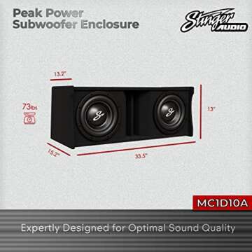Power Loaded 10-Inch Car Subwoofer Enclosure | STINGER