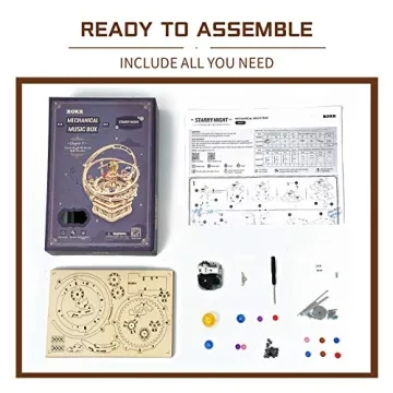 Starry Night Mechanical Music Box 3D Puzzle for Adults