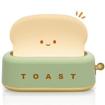 Cute Toast Lamp Night Light for Kids & Adults Rechargeable
