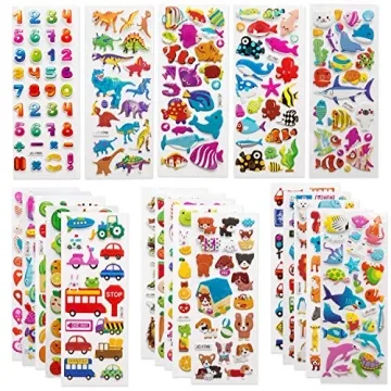 SAVITA 500+ 3D Puffy Stickers - Creative Fun for Kids & Toddlers
