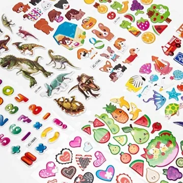 SAVITA 500+ 3D Puffy Stickers Kids Creative Learning Fun
