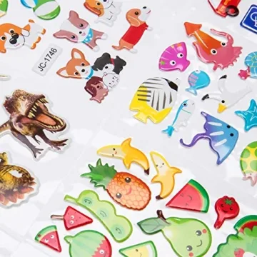 SAVITA 500+ 3D Puffy Stickers Kids Creative Learning Fun