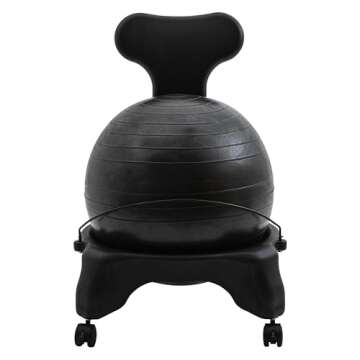 Champion Sports Exercise Ball Chair for Home or Office