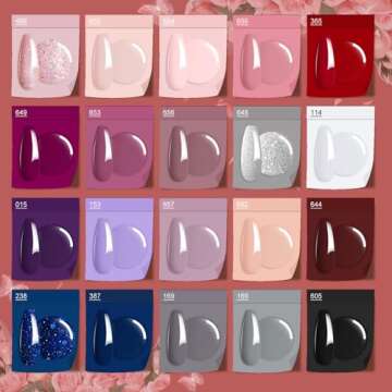MEFA Gel Nail Polish Kit 23 Pcs, 20 Summer Gel Polish Colors Pink Red Glitter Blue Gel Nail Set Mode...