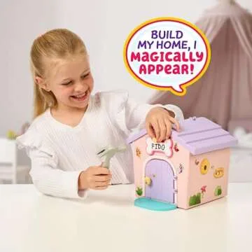 Little Live Pets My Puppy's Home Minis - Pink & Purple Home | Plush Toy & Kennel Playset. Build Your Puppy's Home, Name Your Puppy & Surprise! Puppy Appears! Which Puppy Will You Get? Easy Build DIY