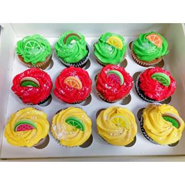 Colorful 12ct Fruit Slices Edible Sugar Decorations