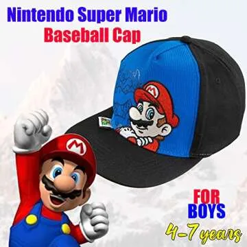 Nintendo Super Mario Boys Cap for Ages 4-7