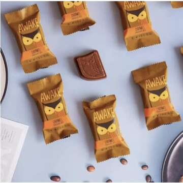 AWAKE Caffeinated Chocolate Energy Bites, Variety Pack 50ct…