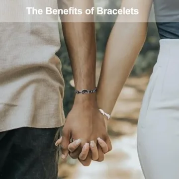 Best Friend Bracelets for 2 Matching Yin Yang Adjustable Cord Bracelet for Bff Friendship Relationship Boyfriend Girlfriend Valentines Gift