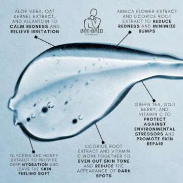 Bee Bald HEAL Aftershave for Men Healing Balm, Immediately Calms & Soothes Damaged Skin, Treats Bumps, Redness, Razor Burn & Other Shaving Irritations (2 Fl Oz)