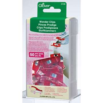 Clover Wonder Clips for Quilting and Crafting - Pack of 50