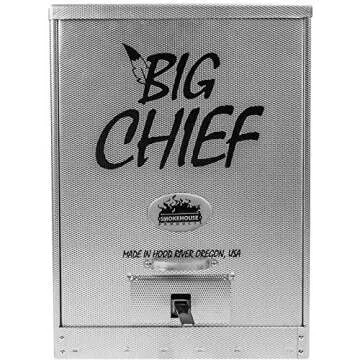 Smokehouse Big Chief Front Load Smoker, Easy to Use Electric Smoker with 50 LB Capacity, Great for Smoking Salmon, Jerky, Brisket & More