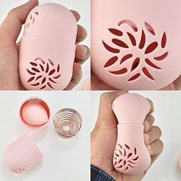 DKAF Makeup Sponge Set with Silicone Cases and Holders