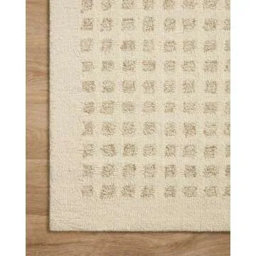 Loloi Chris Loves Julia Polly Collection POL-01 Area Rug 5'-0" x 7'-6" Ivory/Natural Rectangular 0.38" Thick