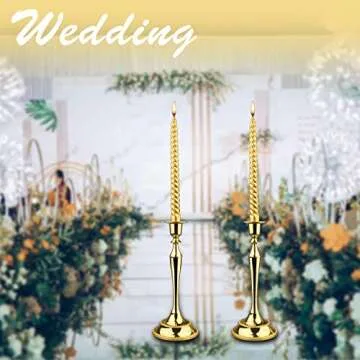 Elegant Viscacha Metal Candelabra Candle Holder Set of 2 Gold