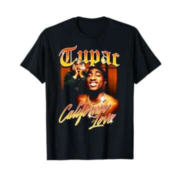 Official Tupac Love Vintage California T-Shirt, Black