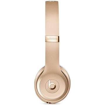 Beats by Dr. Dre - Beats Solo3 Wireless On-Ear Headphones - (Matte Gold) (Renewed)
