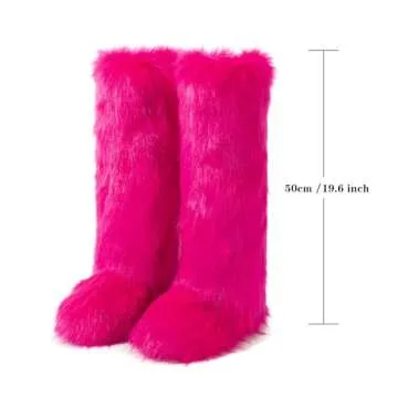 Stylish IXU Women's Faux Fur Boots for Winter