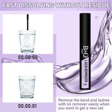 Lash ClusterS B&Q Eyelash Extension Kit Individual Lashes Clusters with Lash Cluster Glue and Remover for DIY Eyelashes Extensions (Kit,B07)