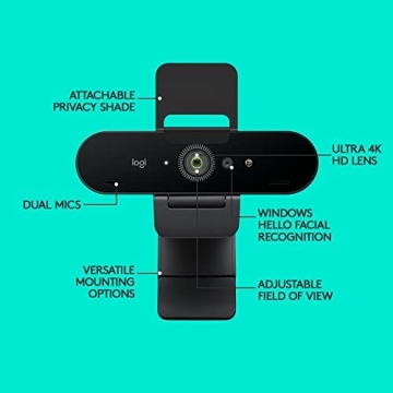 Logitech Brio PRO X 4K Webcam for Exceptional Video Calls