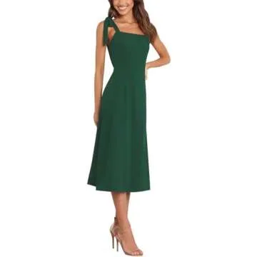 Stylish Relipop Square Neck Summer Dress with Pockets