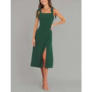 Stylish Relipop Square Neck Summer Dress with Pockets