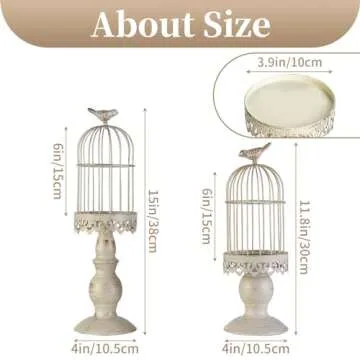 Elegant Vintage Birdcage Candle Holders for Home Decor