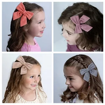 Vibrant 12 PCS Baby Girls Hair Bows Clips for Kids